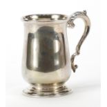 G Bryan & Co, George VI silver tankard, Birmingham 1942, 12cm high, 254.5g