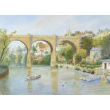 Robert Sulley - Knaresborough, Yorkshire, watercolour, details verso, mounted, framed and glazed,