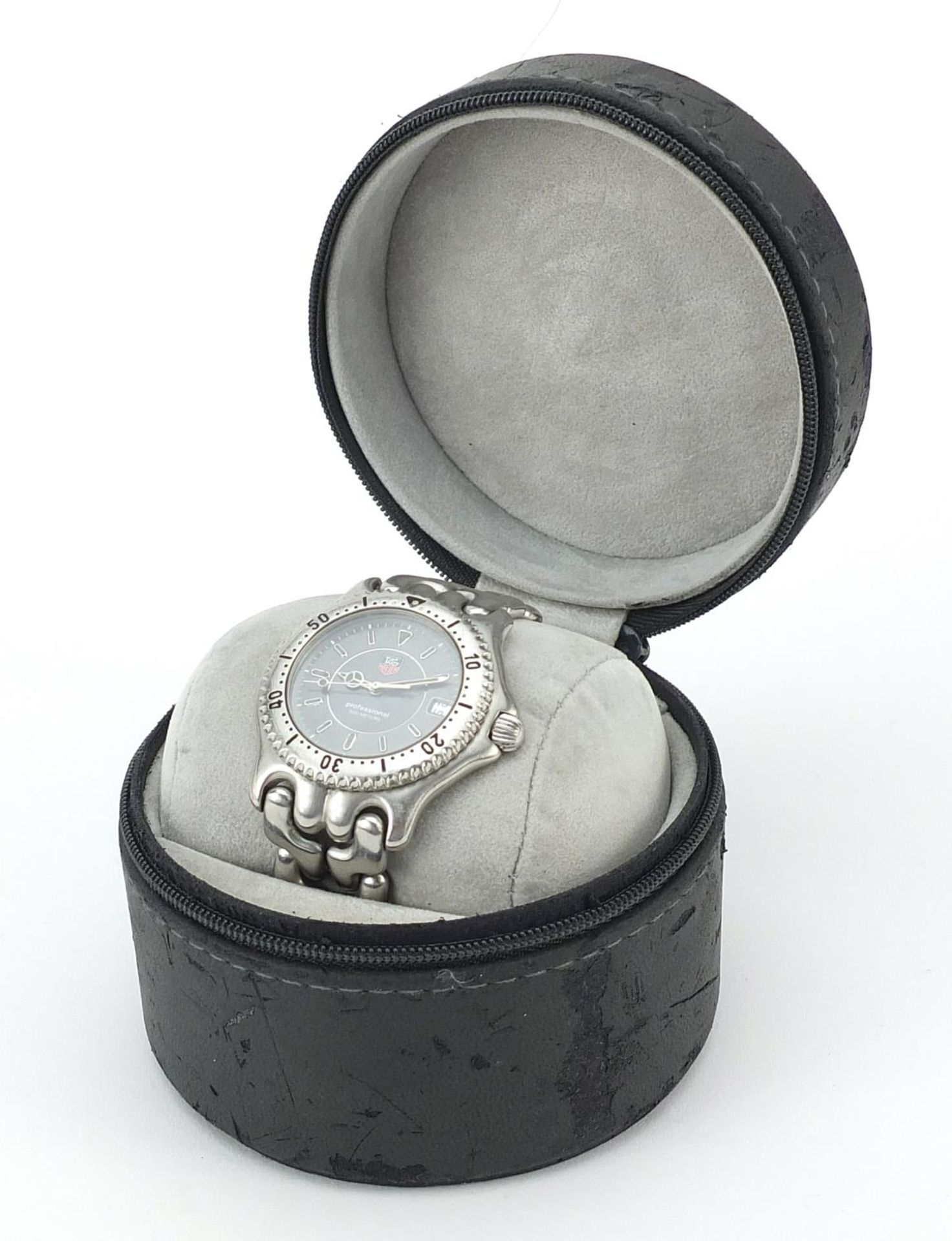 Gentlemen's Tag Heuer Professional wristwatch, the case numbered WG1113-0, with box, the bezel - Bild 2 aus 8