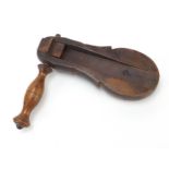 Antique treen crow scarer, 24cm wide