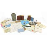 Militaria including a silver trench watch, soldier's service & pay book and letters