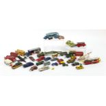 Predominantly vintage diecast vehicles including Dinky and Corgi examples