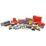 Hornby and Tri-ang Graham Farish 00 model railway and boxes including Royal Mail van set and a Tri-