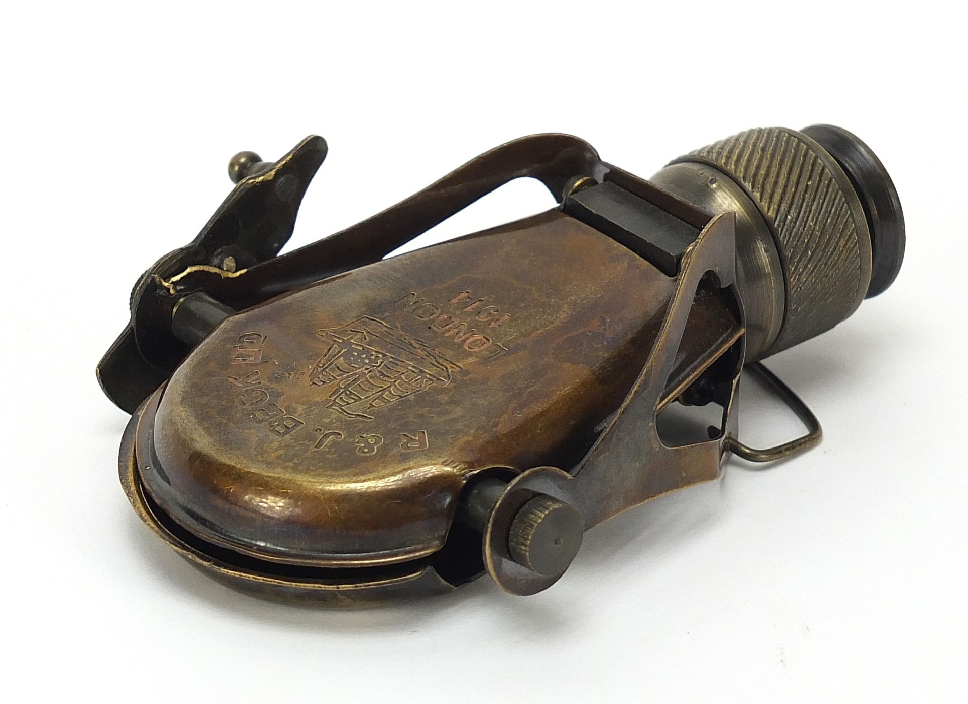 Military interest telescope in the form of a powder flask, 10cm in length - Image 3 of 4