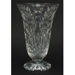 Waterford cut crystal vase, 25.5cm high