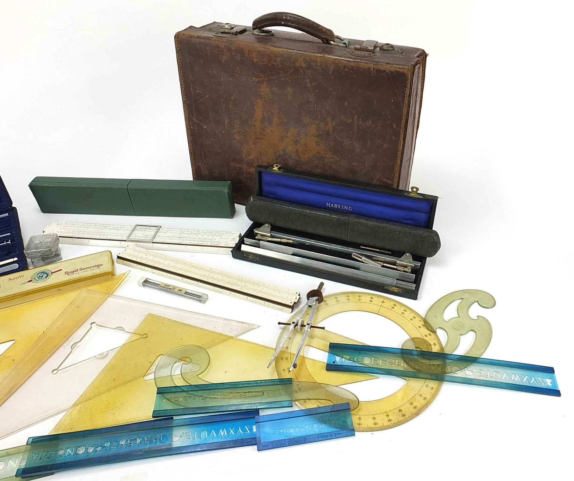 Vintage and later writing and painting equipment including ink and rules - Image 4 of 4