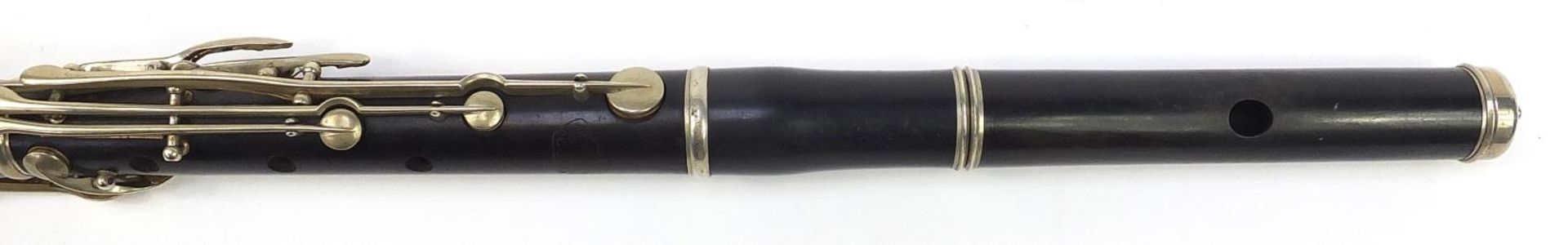 Jul Ludemann rosewood three piece flute with silver plated mounts and case - Image 5 of 9
