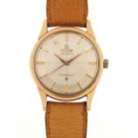 Omega, vintage gentlemen's Omega Constellation automatic wristwatch with crosshair dial, 34mm in