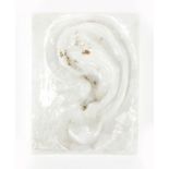 Vintage Italian ear design wall plaque, 27cm x 20.5cm