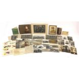 Military interest ephemera including black and photographs of soldiers in uniform