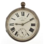 A Yewdall, gentlemen's silver open face pocket watch, the movement numbered 13232, the case dated