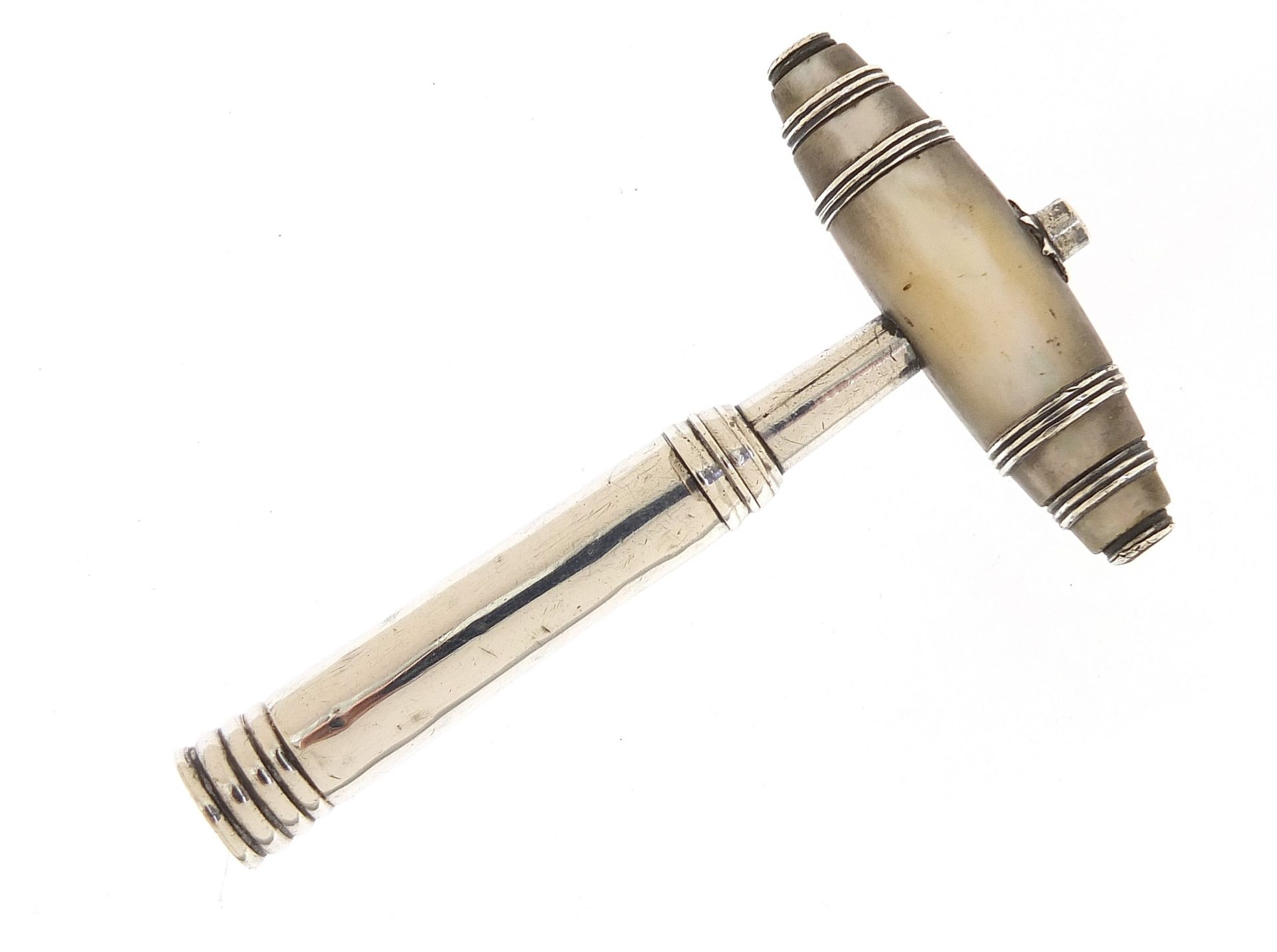 Antique silver corkscrew by Samuel Pemberton, 8cm in length - Image 3 of 5
