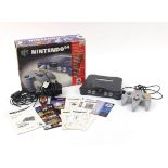 Nintendo 64 games console with box