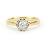 18ct gold diamond solitaire ring, the diamond approximately 4.8mm in diameter, marked .30 to the