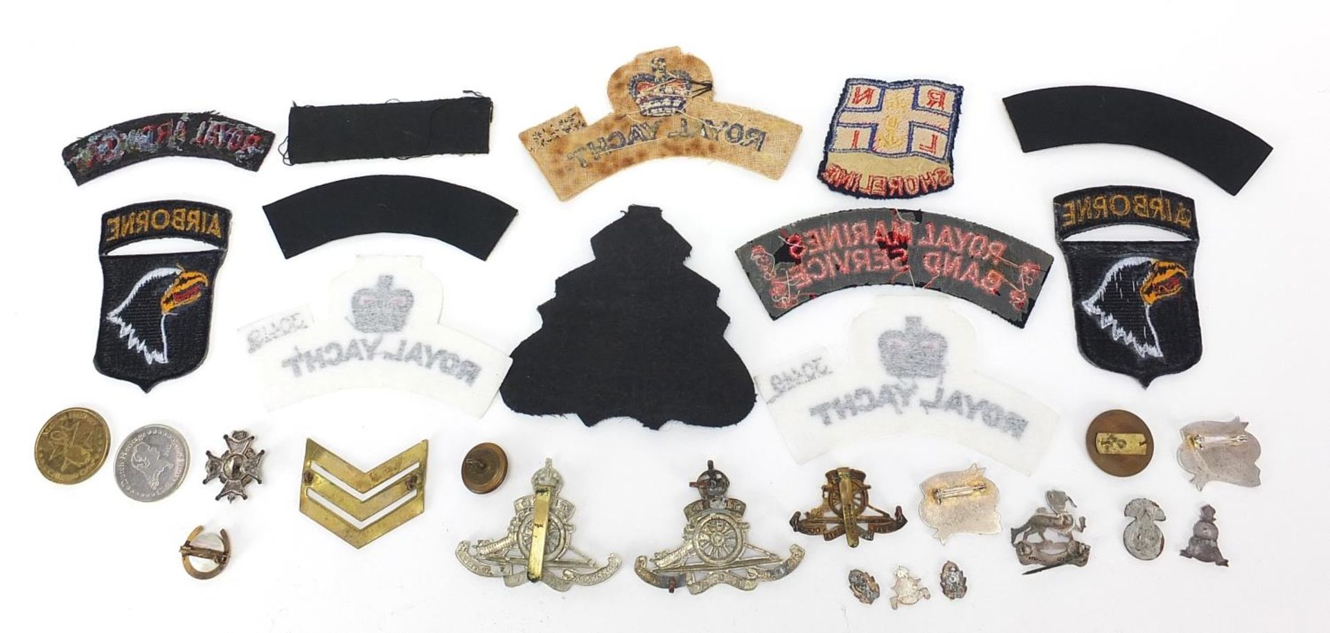 British military interest cloth patches and badges, some silver and enamel including Royal Artillery - Image 4 of 6