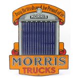 Motoring interest Morris Trucks enamel advertising sign, 55cm x 45cm
