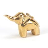 9ct gold elephant charm, 2.5cm in length, 1.4g