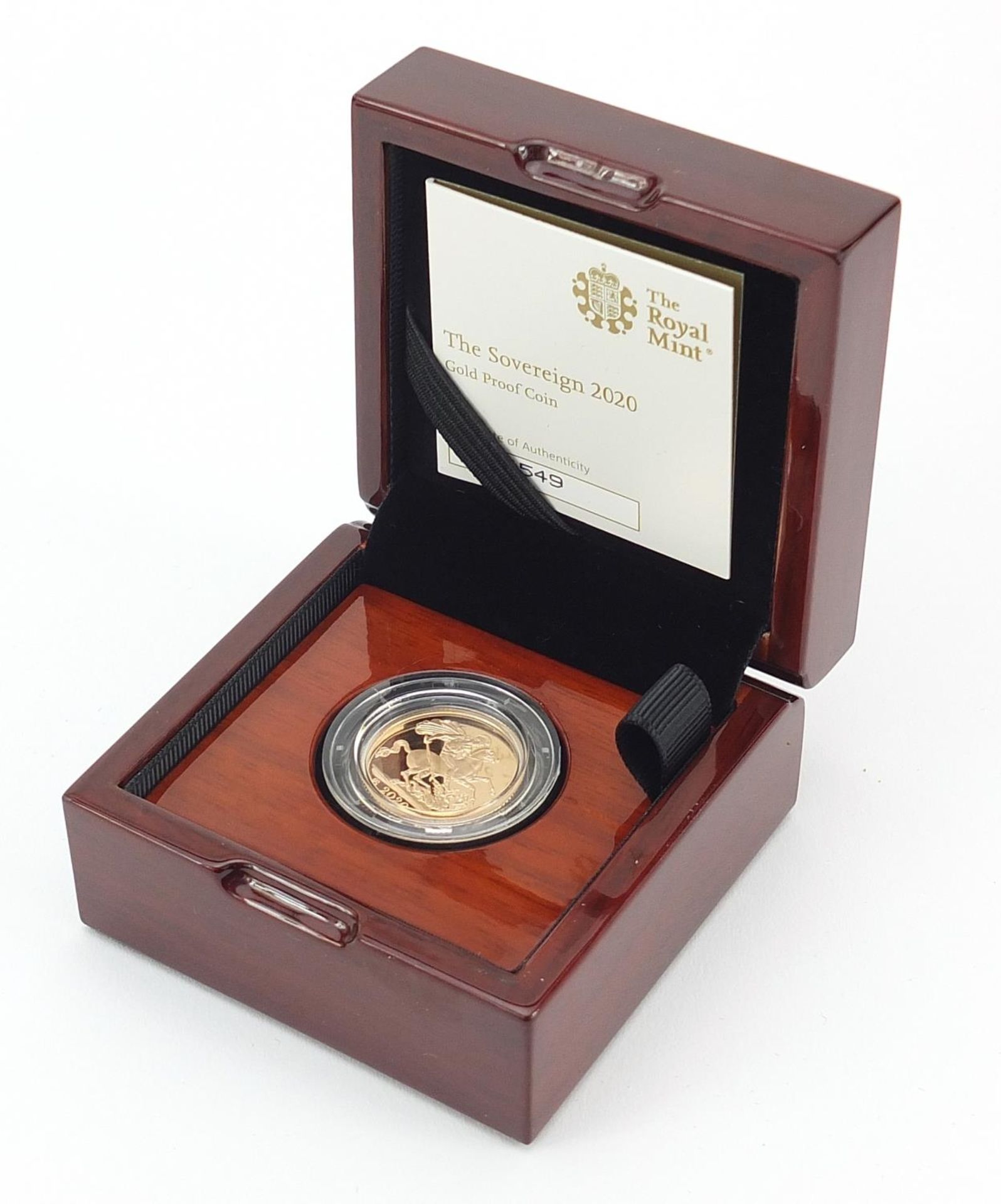 Elizabeth II 2020 gold proof sovereign with box and certificate numbered 1549 - Image 3 of 6