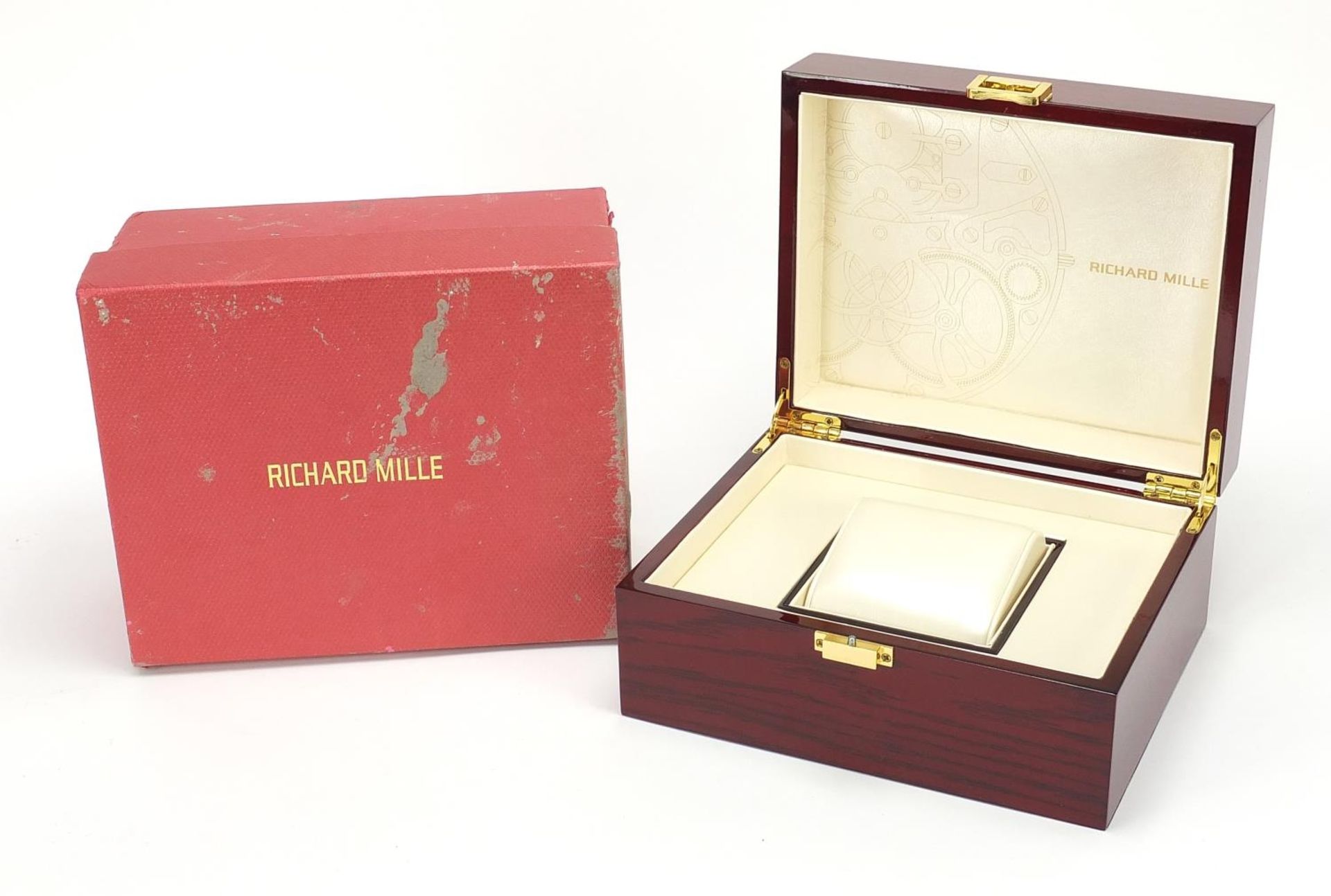 Richard Mille fitted watch box, 10cm H x 21cm W x 17cm D