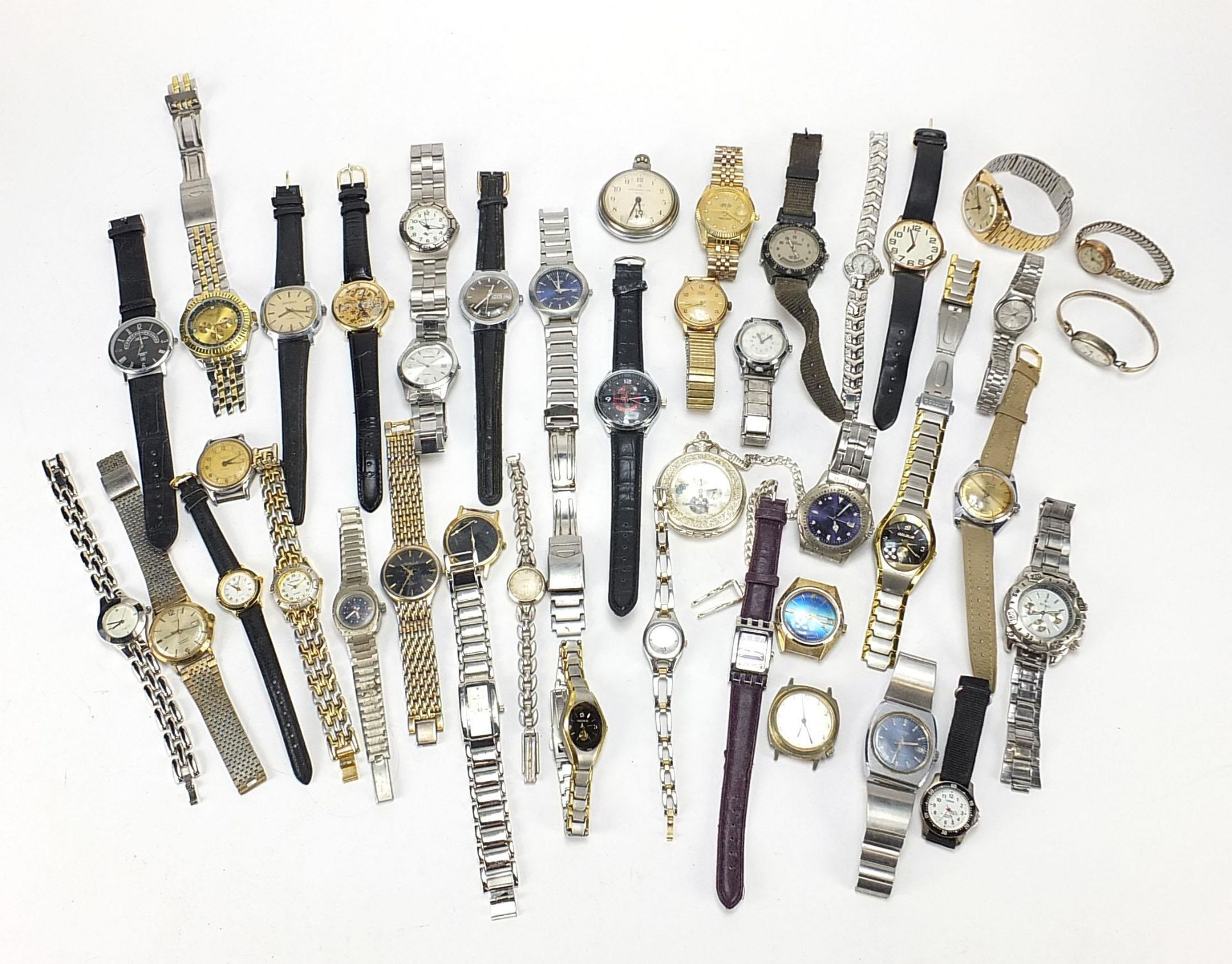 Vintage and later ladies' and gentlemen's wristwatches including Ingersoll, Timex, Sekonda and