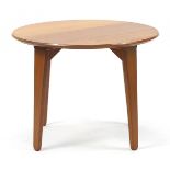 Gordon Russell, circular teak occasional table, 46cm high x 61cm in diameter
