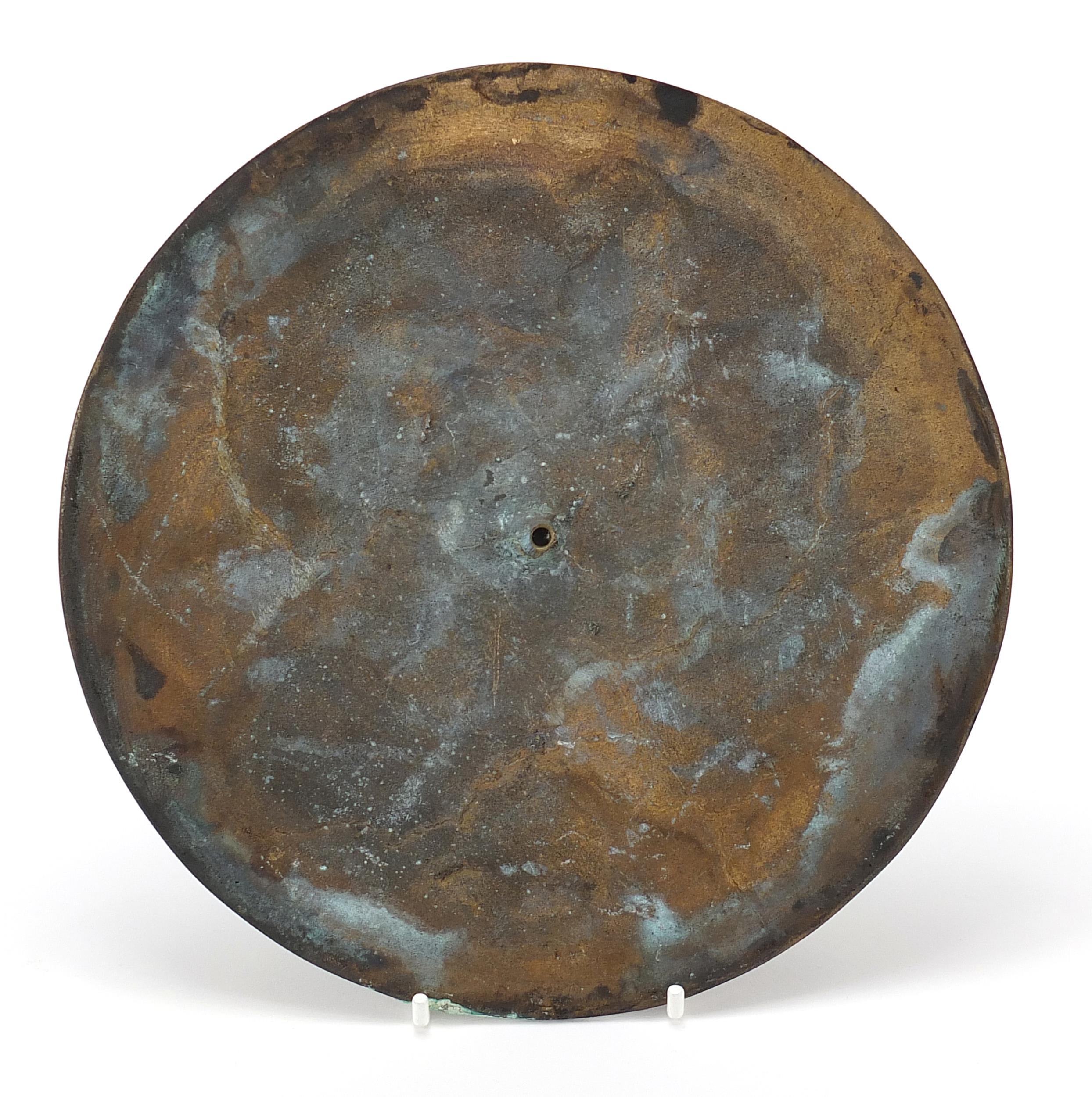 Circular bronze plaque with bust of Rupert Brooke dated 1913, 21.5cm in diameter - Image 3 of 3