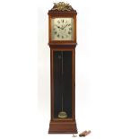 Mahogany longcase clock, the silvered dial inscribed Bolton Smith, Wigmore, Street London, 188cm