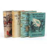 Three hardback books with dust jackets comprising Next Door to Death, The Last Shore, A Sentence