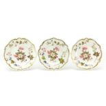 Three Daniel design plates hand painted in the style of William Pollard, 21.5cm in diameter