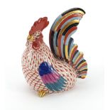 Herend, Hungarian hand painted porcelain cockerel, 15.5cm high