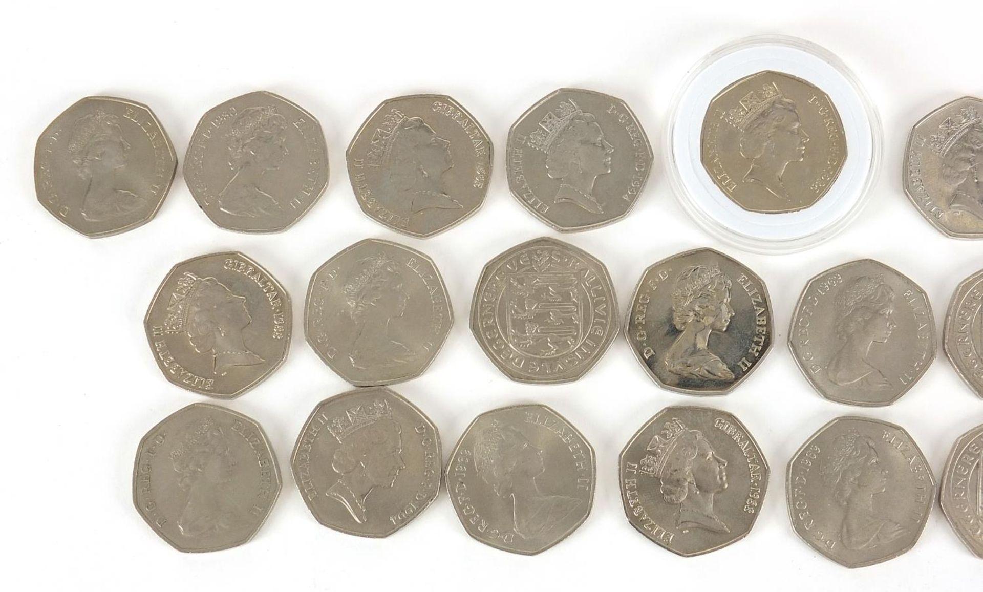 Selection of fifty pence pieces, various designs - Bild 5 aus 6