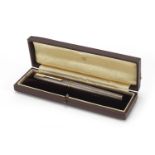 Parker silver Cisle fountain pen with 18k gold nib and case