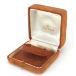 Omega silk lined wristwatch box, 10.5cm wide