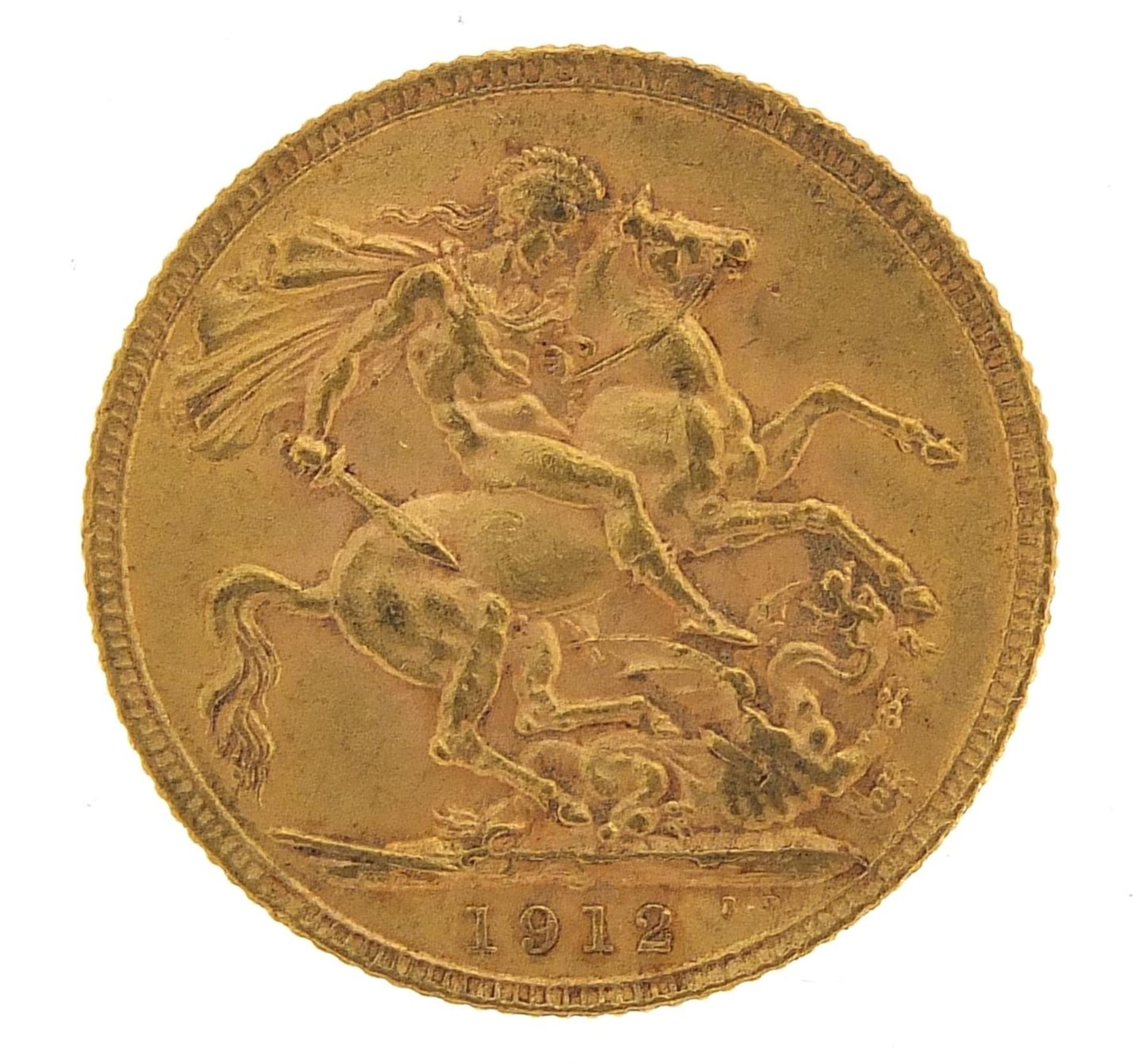 George V 1912 gold sovereign - this lot is sold without buyer's premium