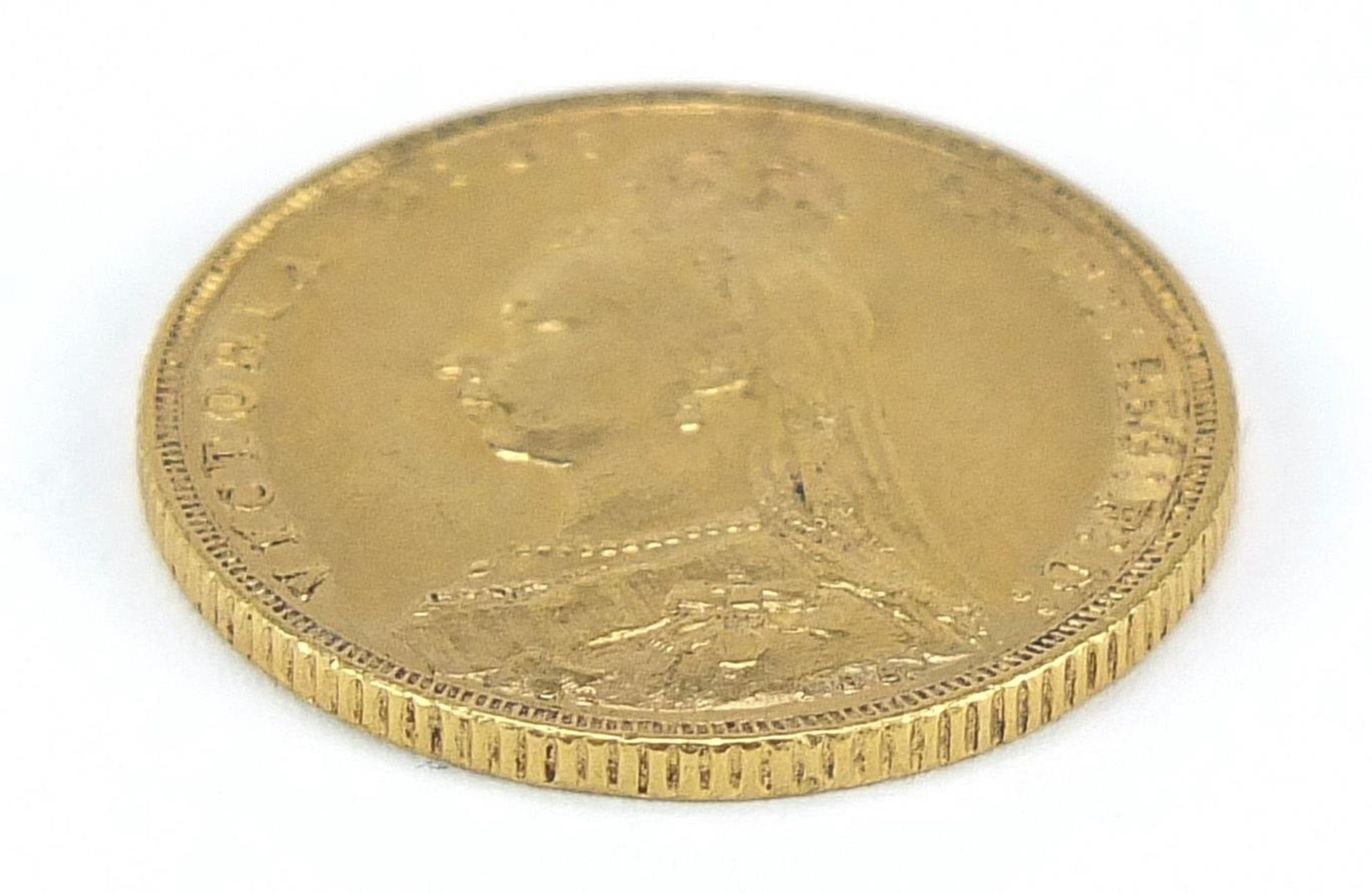 Victoria Jubilee Head 1892 gold sovereign, Melbourne mint - this lot is sold without buyer's - Image 3 of 3