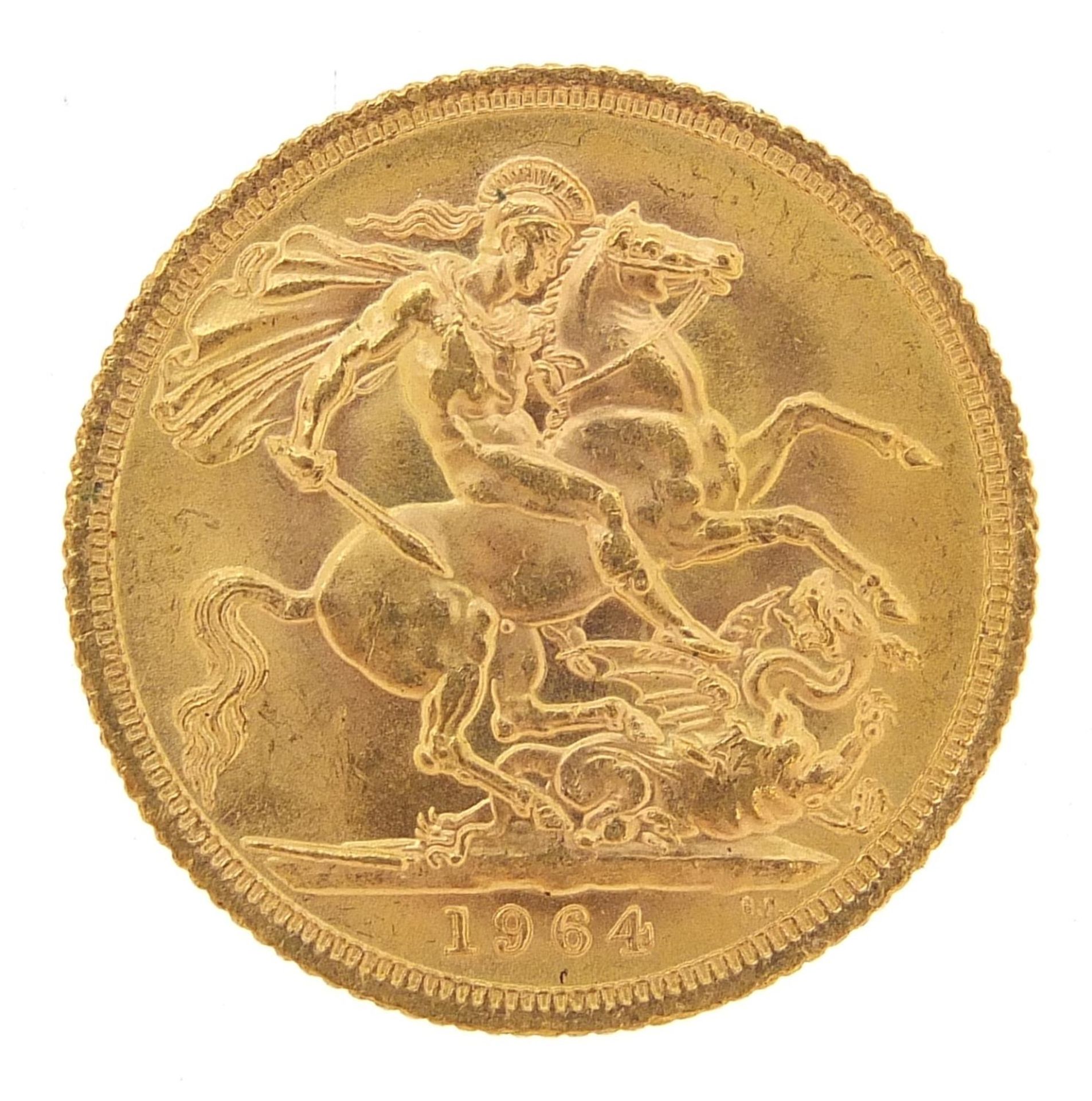 Elizabeth II 1964 gold sovereign - this lot is sold without buyer's premium