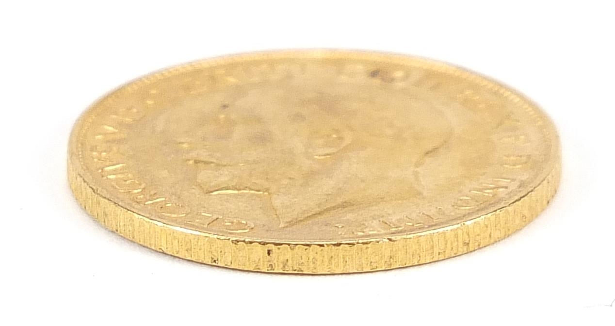 George V 1911 gold sovereign - this lot is sold without buyer's premium - Image 3 of 3