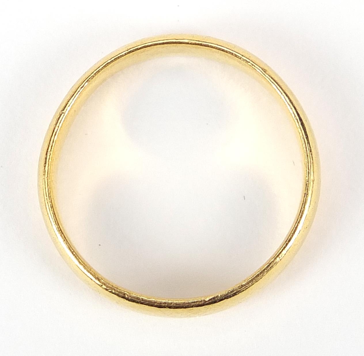 Victorian 22ct gold wedding band, London 1893, size N, 4.3g - this lot is sold without buyer's - Image 4 of 6