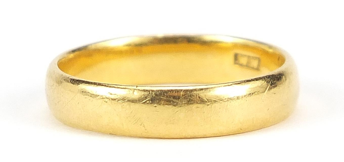 Victorian 22ct gold wedding band, London 1893, size N, 4.3g - this lot is sold without buyer's - Image 2 of 6