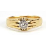 18ct gold diamond solitaire ring, London 1966, size U, 7.8g - this lot is sold without buyer's