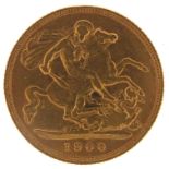 Queen Victoria 1900 gold half sovereign - this lot is sold without buyer's premium