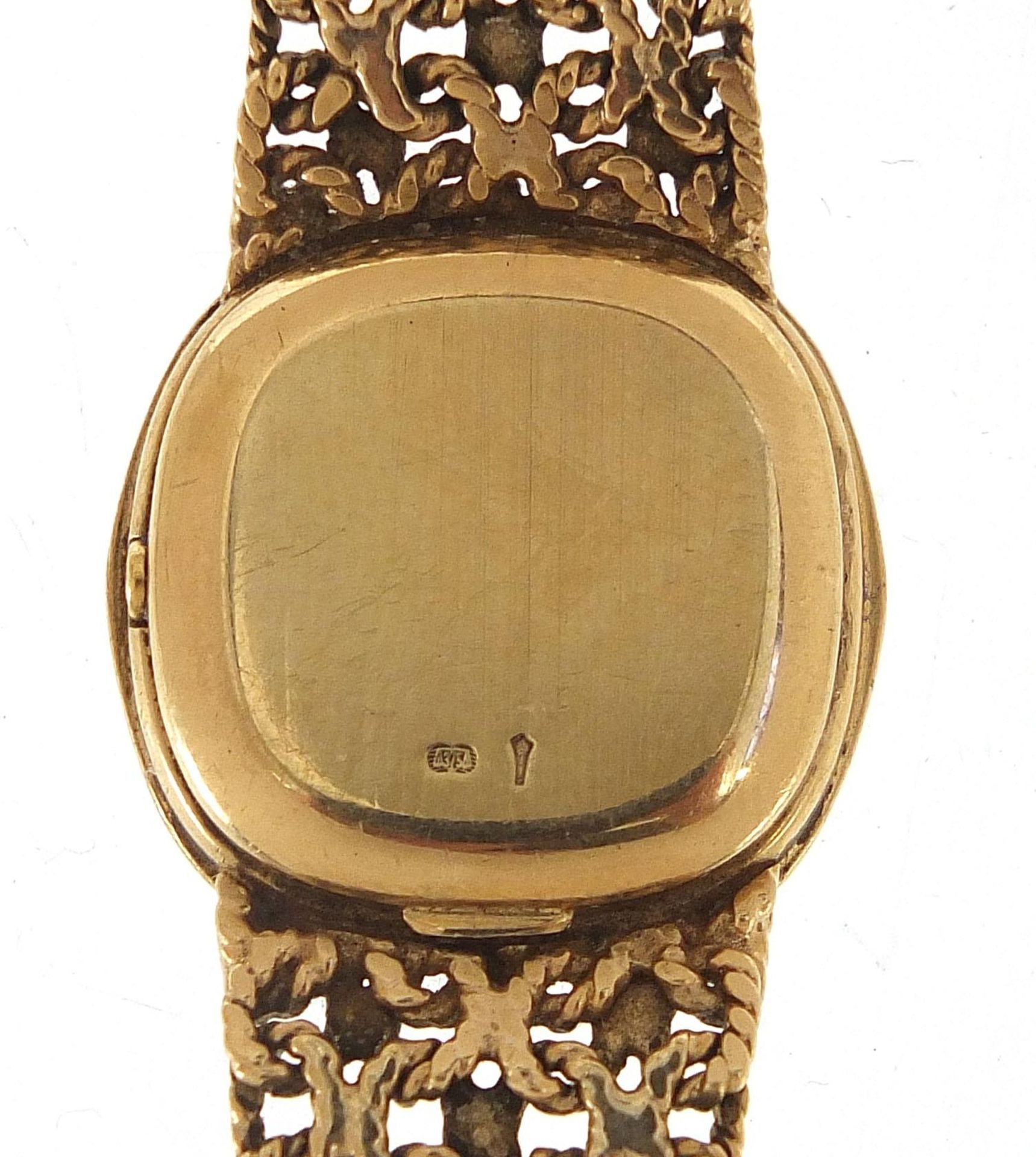 Omega, ladies 9ct gold wristwatch with 9ct gold strap, the case 18mm wide, 36.0g - this lot is - Image 6 of 10