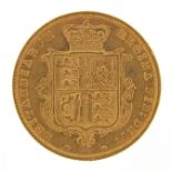 Queen Victoria Young Head 1877 gold shield back half sovereign - this lot is sold without buyer's