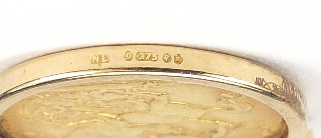 Edward VII 1907 gold half sovereign with 9ct gold pendant mount, 5.2g - this lot is sold without - Image 3 of 3