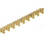 Stylish 18ct gold necklace, 44cm in length, 34.7g - this lot is sold without buyer's premium