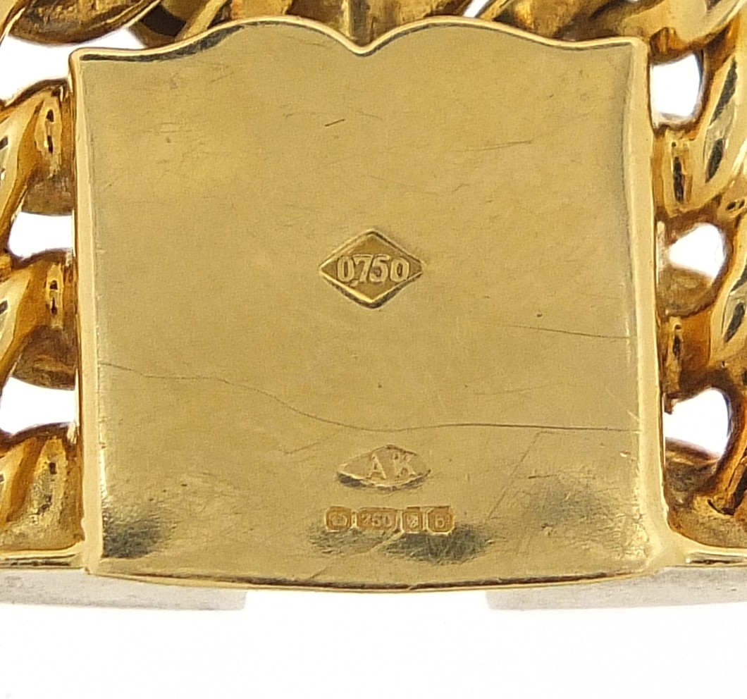 Heavy 18ct gold multi link bracelet, 18cm in length, 53.7g - this lot is sold without buyer's - Image 4 of 4