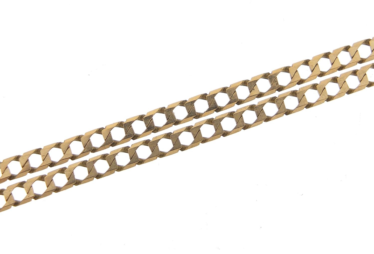 9ct gold curb link necklace, 46cm in length, 5.8g - this lot is sold without buyer's premium