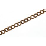 9ct rose gold watch chain with T bar, 24cm in length, 18.3g - this lot is sold without buyer's