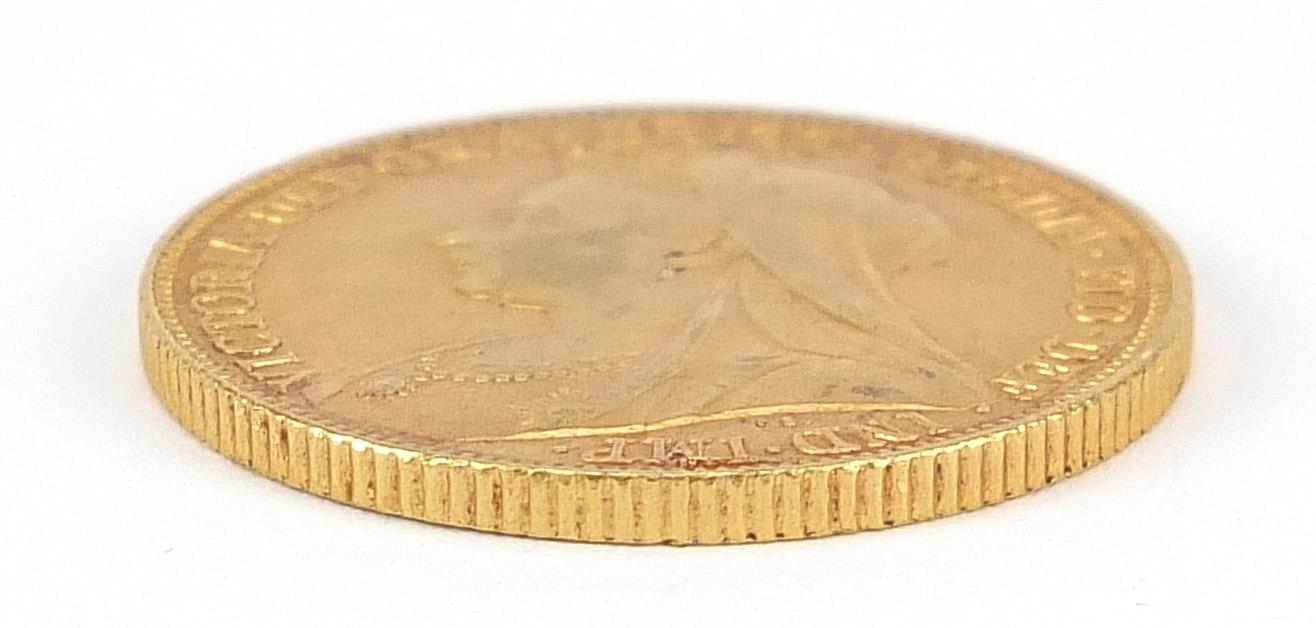 Queen Victoria 1898 gold sovereign, Sydney mint - this lot is sold without buyer's premium - Image 3 of 3