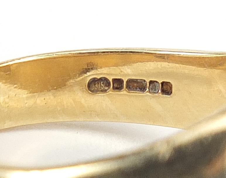 9ct gold signet ring, size R, 6.1g - this lot is sold without buyer's premium - Image 6 of 6